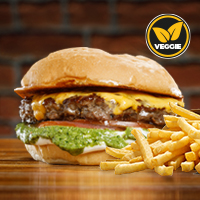 Pesto Simple Veggie + Papas Fritas