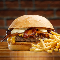 Stacked Bacon Simple + Papas Fritas